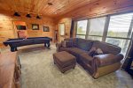 All About The Views- Blue Ridge GA-lower living area with pool table